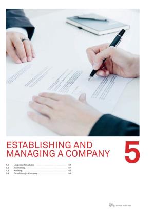 Establishing and Managing a Company