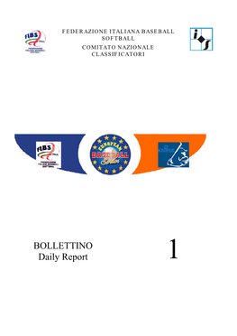 BOLLETTINO Daily Report 1