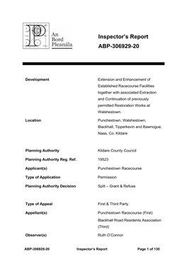 Inspector's Report ABP-306929-20