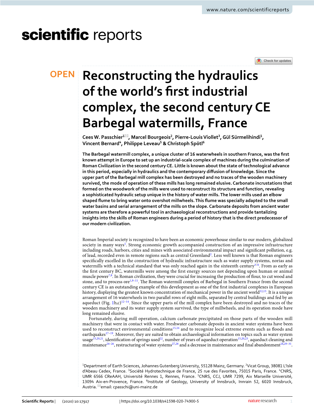 Reconstructing the Hydraulics of the World's