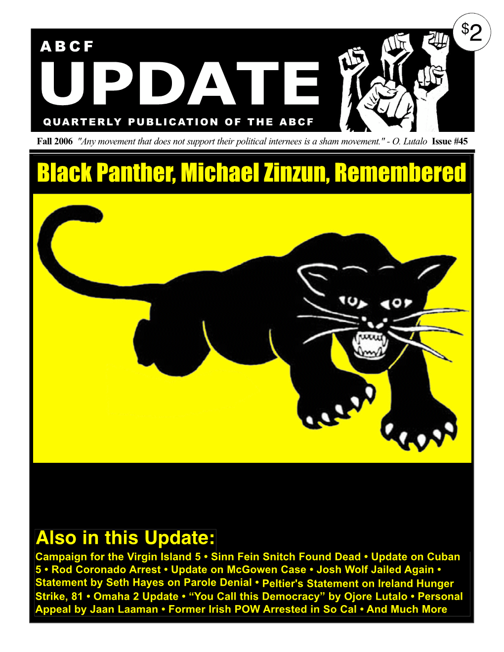 Black Panther, Michael Zinzun, Remembered