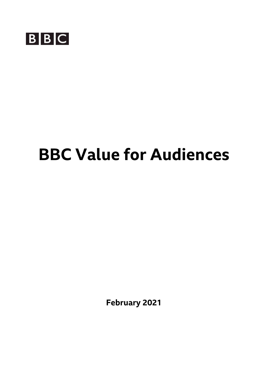 BBC Value for Audiences