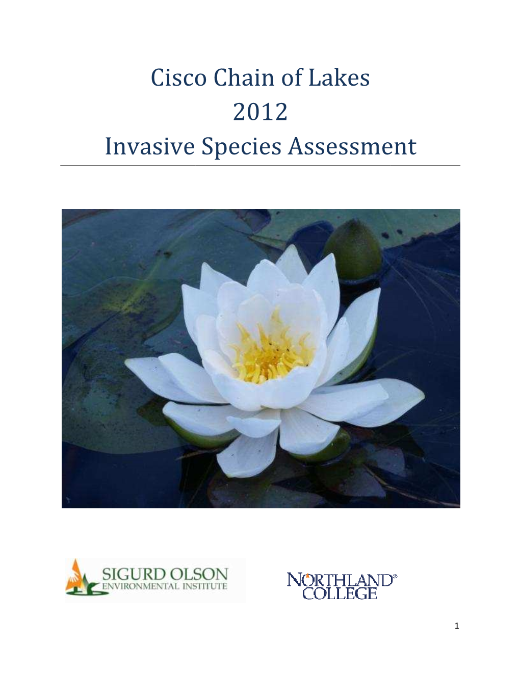 Cisco Chain of Lakes Invasive Species Assessment