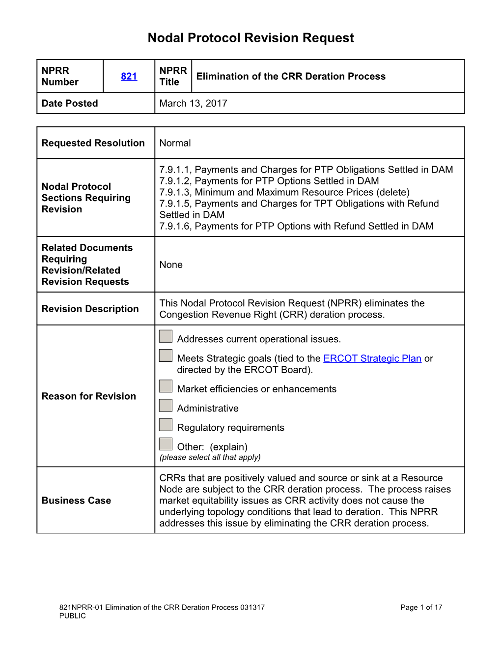 Nodal Protocol Revision Request