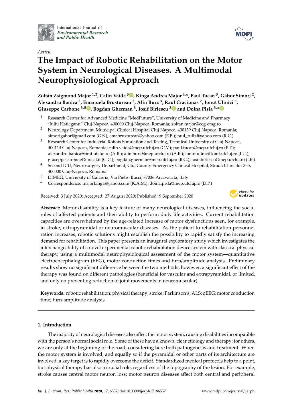 The Impact of Robotic Rehabilitation on the Motor System in Neurological Diseases