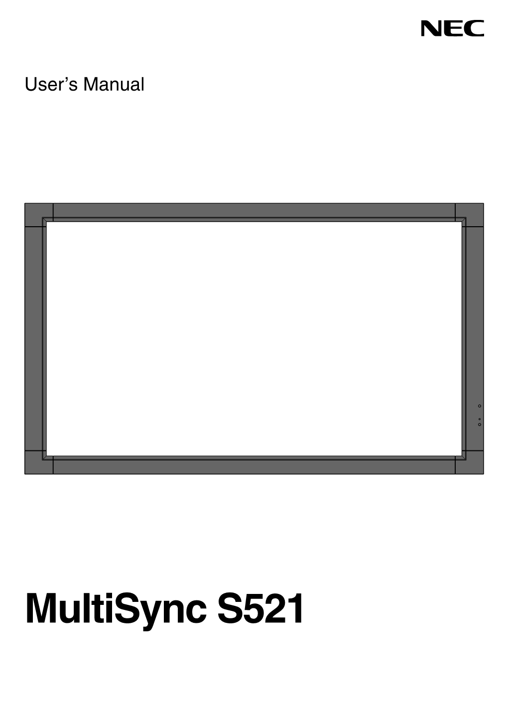 Multisync S521 Index