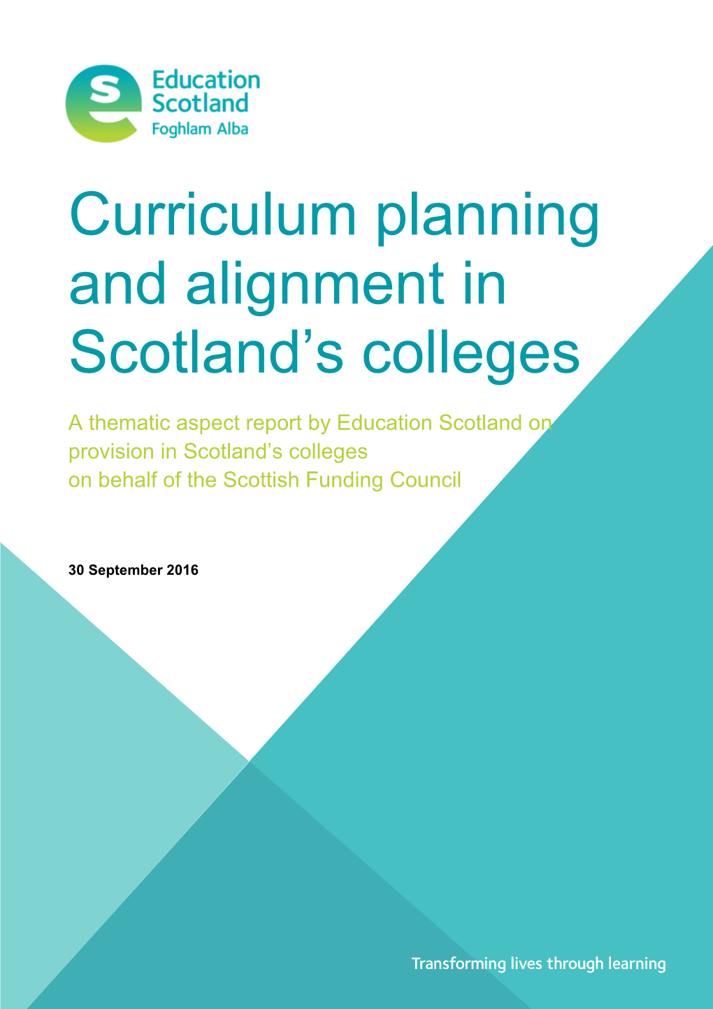 Curriculum Planning and Alignment in Scotland's Colleges