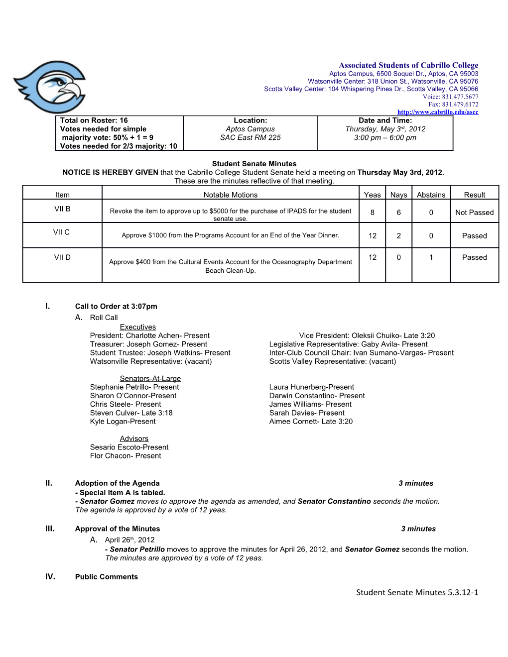 Associated Students of Cabrillo College