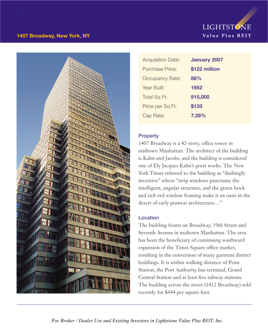 Property 1407 Broadway Is a 42-Story, Office Tower in Midtown Manhattan