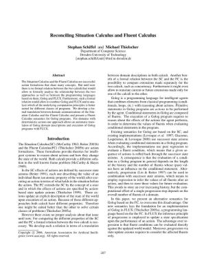 Reconciling Situation Calculus and Fluent Calculus