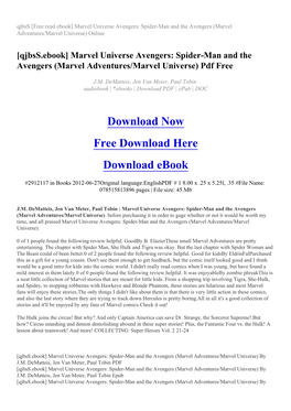 Spider-Man and the Avengers (Marvel Adventures/Marvel Universe) Online