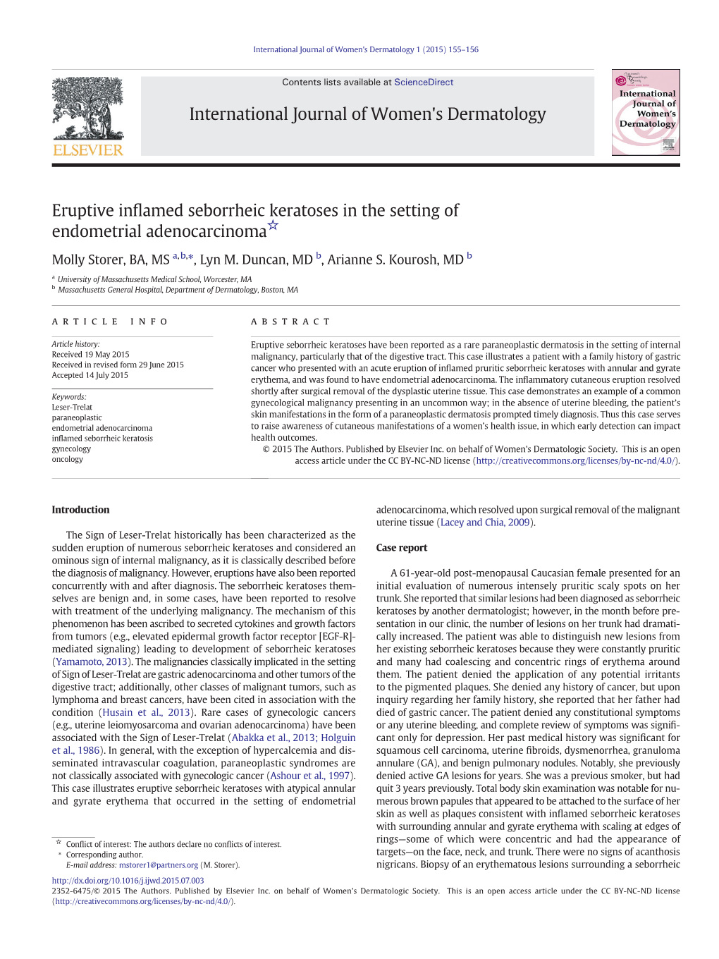 Eruptive Inflamed Seborrheic Keratoses in the Setting Of