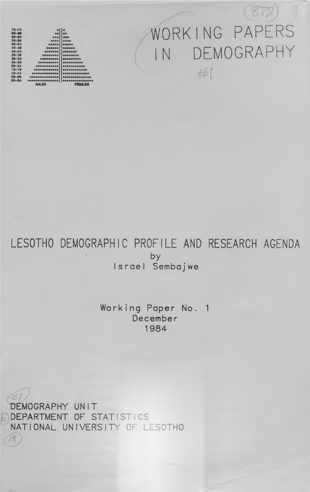 Working Papers in Demography