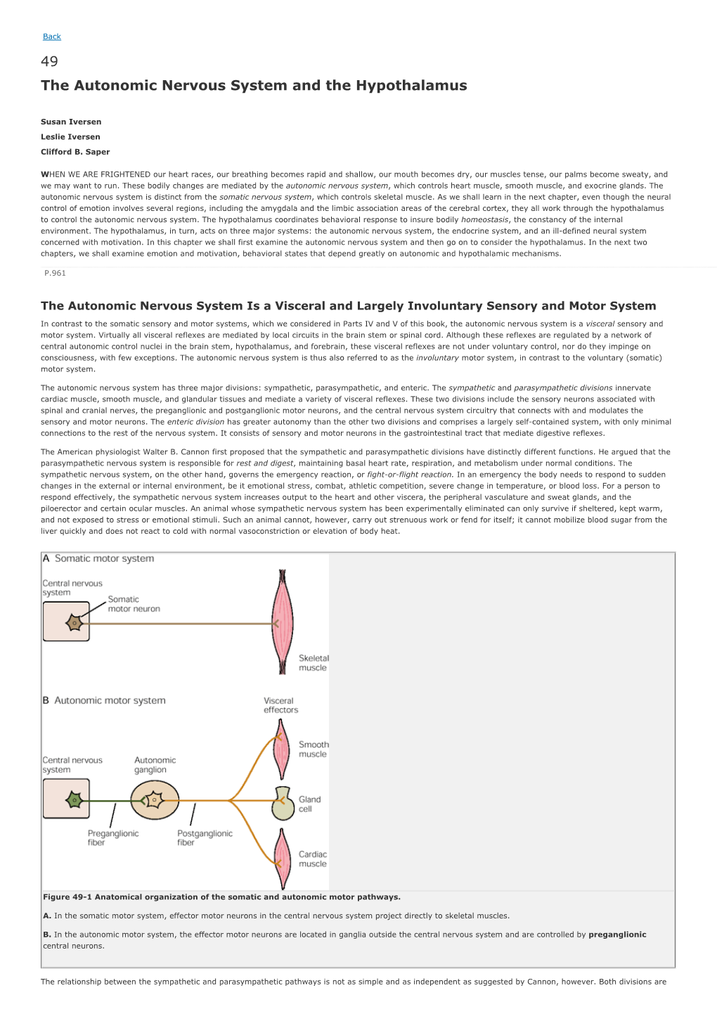 49 the Autonomic Nervous System and the Hypothalamus