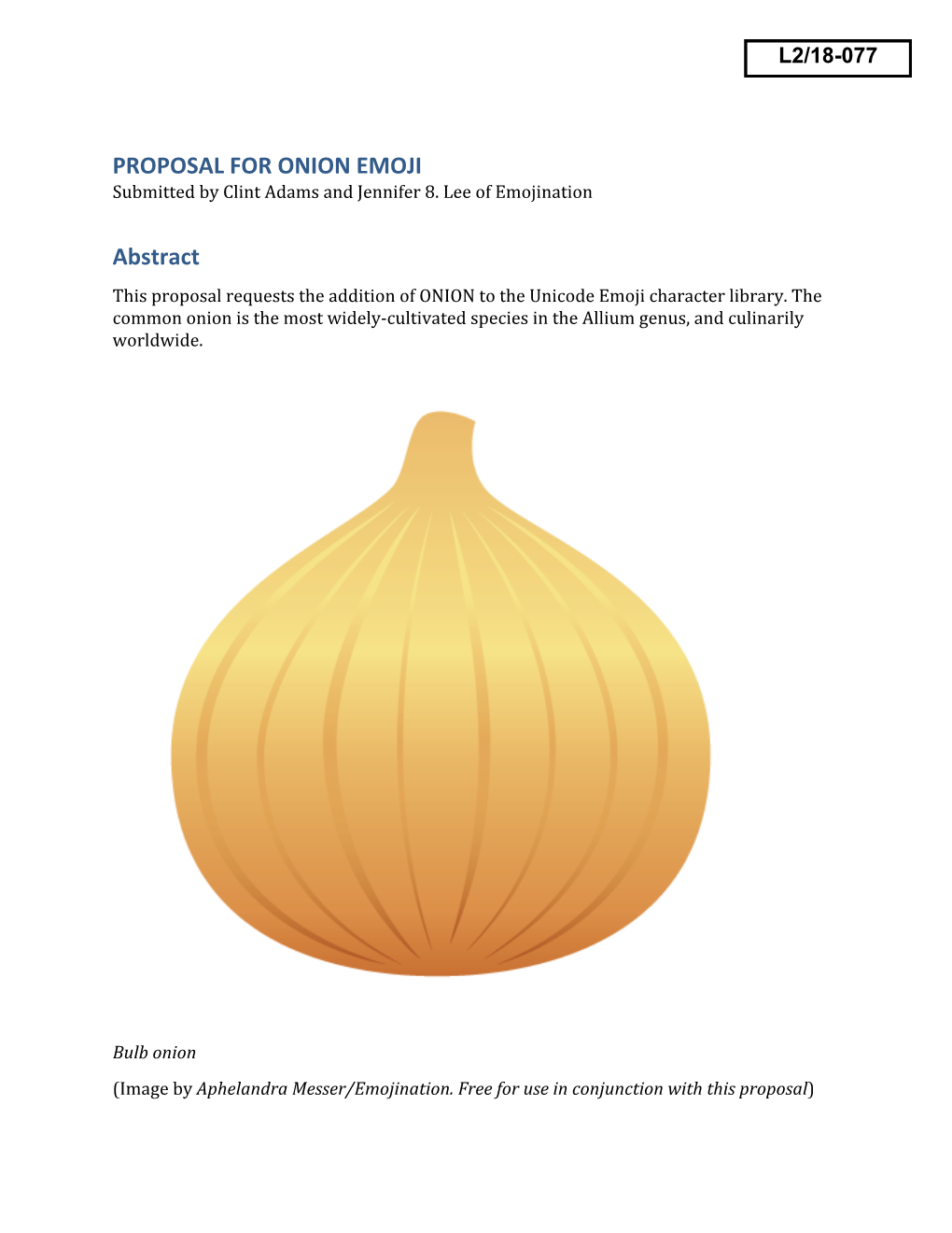 PROPOSAL for ONION EMOJI Abstract