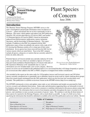 Plant Species of Concern