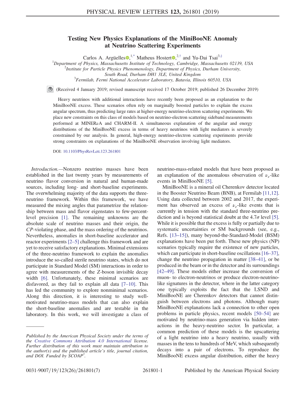 Testing New Physics Explanations of the Miniboone Anomaly at Neutrino Scattering Experiments