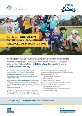 Let's Get Kids Active, Engaged and Having Fun!