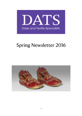 Spring Newsletter 2016