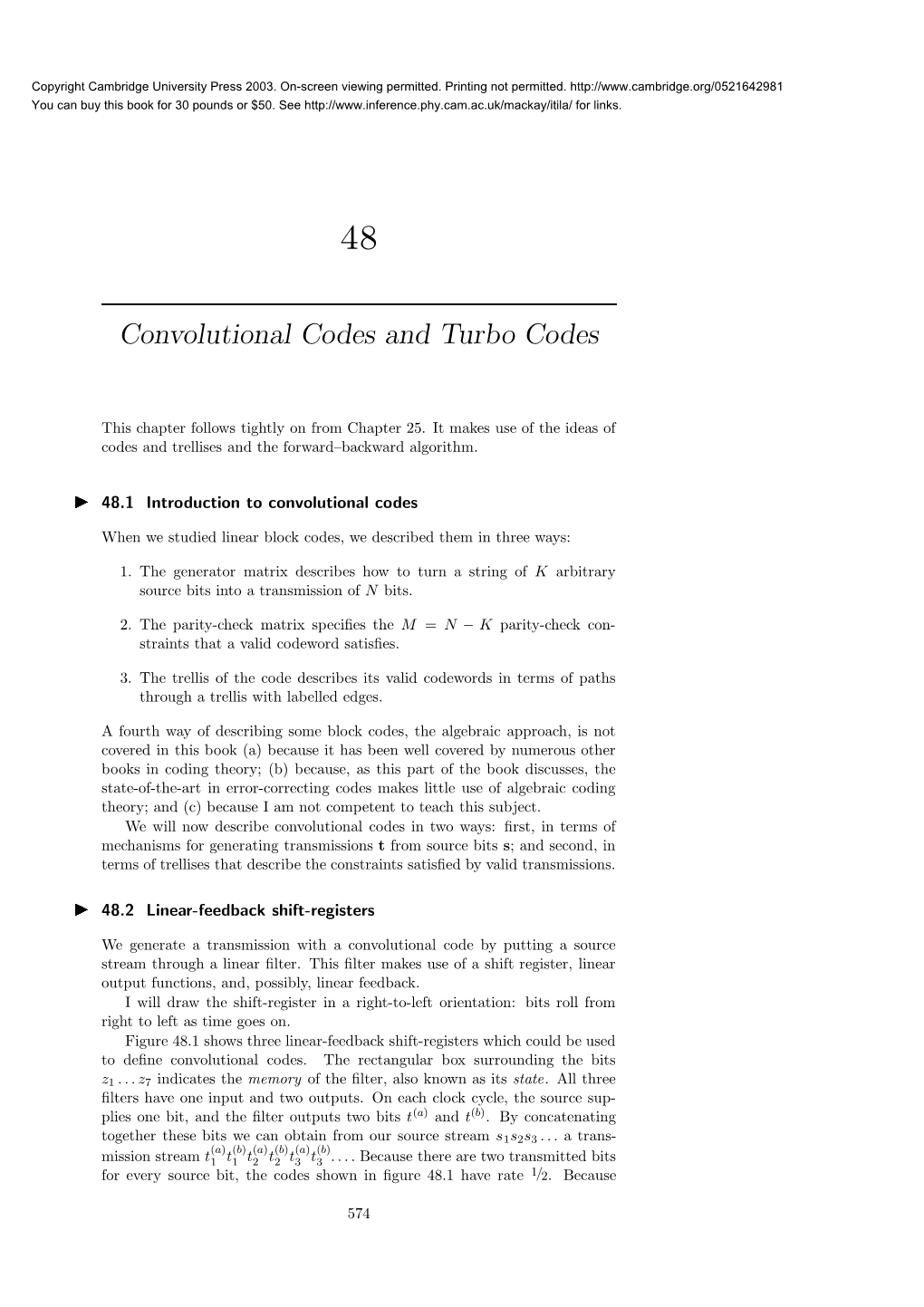 Convolutional Codes and Turbo Codes