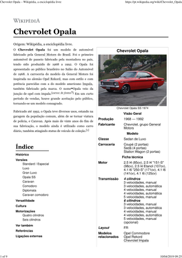 Chevrolet Opala – Wikipédia, a Enciclopédia Livre