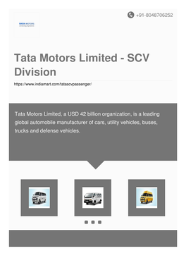 Tata Motors Limited - SCV Division