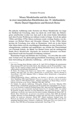 Moritz Daniel Oppenheim Und Heinrich Heine1