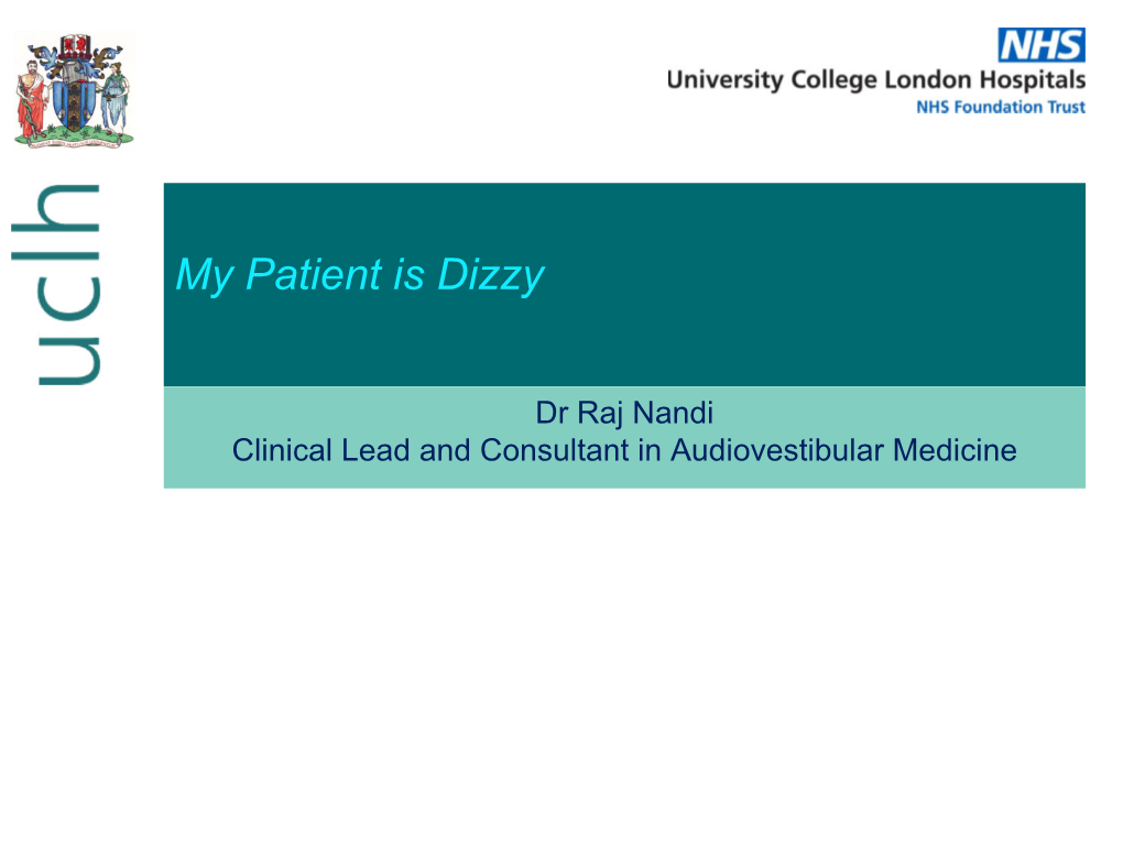 My Patient Is Dizzy