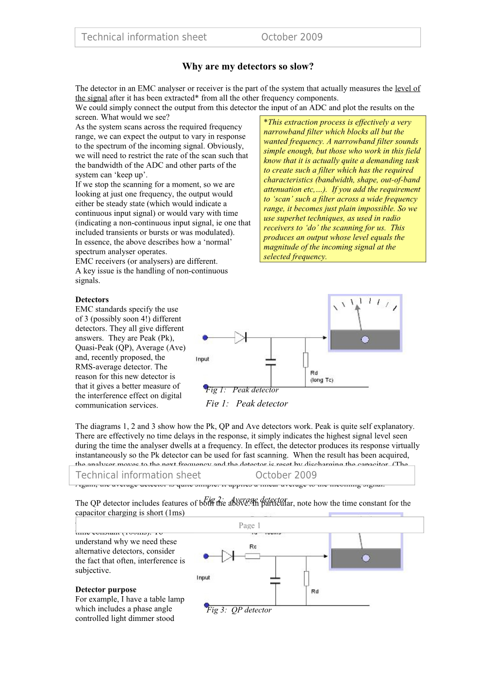 The Importance of Detectors