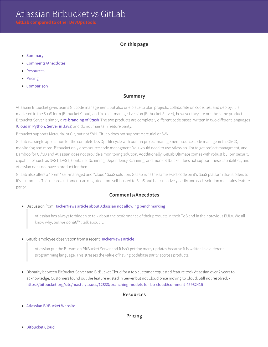 Atlassian Bitbucket Vs Gitlab Gitlab Compared to Other Devops Tools