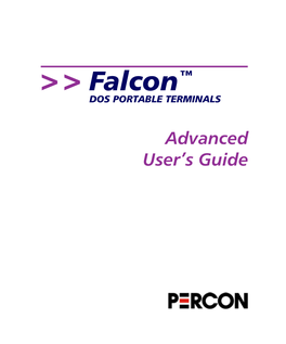 Falcon DOS Portable Terminals Advanced User's Guide