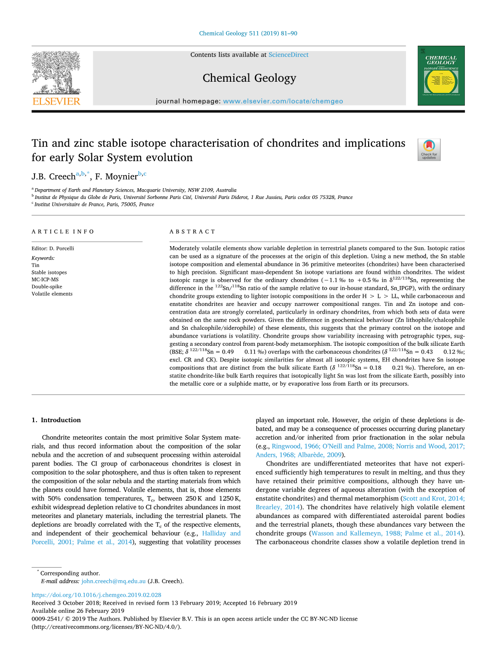 Tin and Zinc Stable Isotope Characterisation of Chondrites and Implications for Early Solar System Evolution