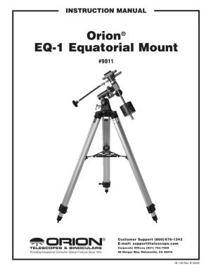 Orion® EQ-1 Equatorial Mount #9011