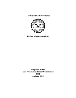 The City of East Providence Harbor Management Plan Prepared by The