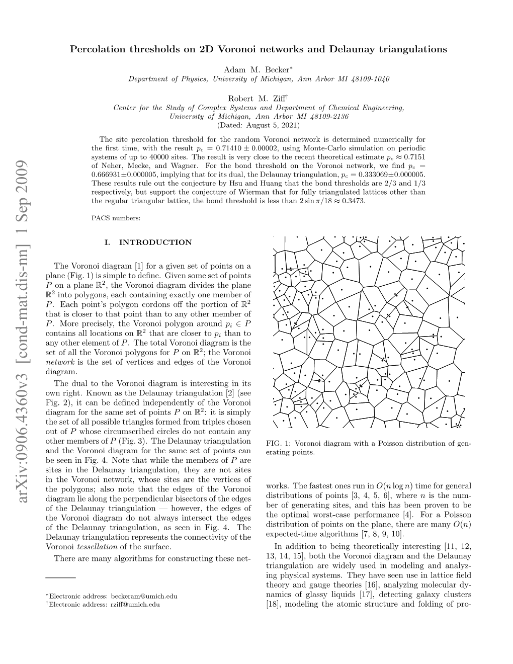 Percolation Thresholds on 2D Voronoi Networks and Delaunay Triangulations