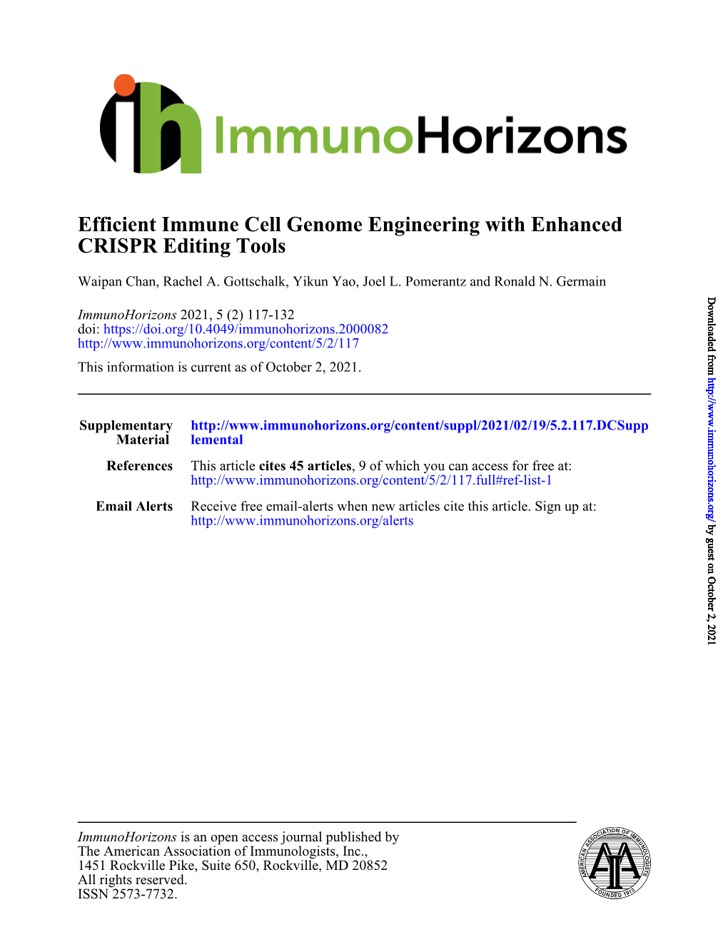 CRISPR Editing Tools Efficient Immune Cell Genome Engineering