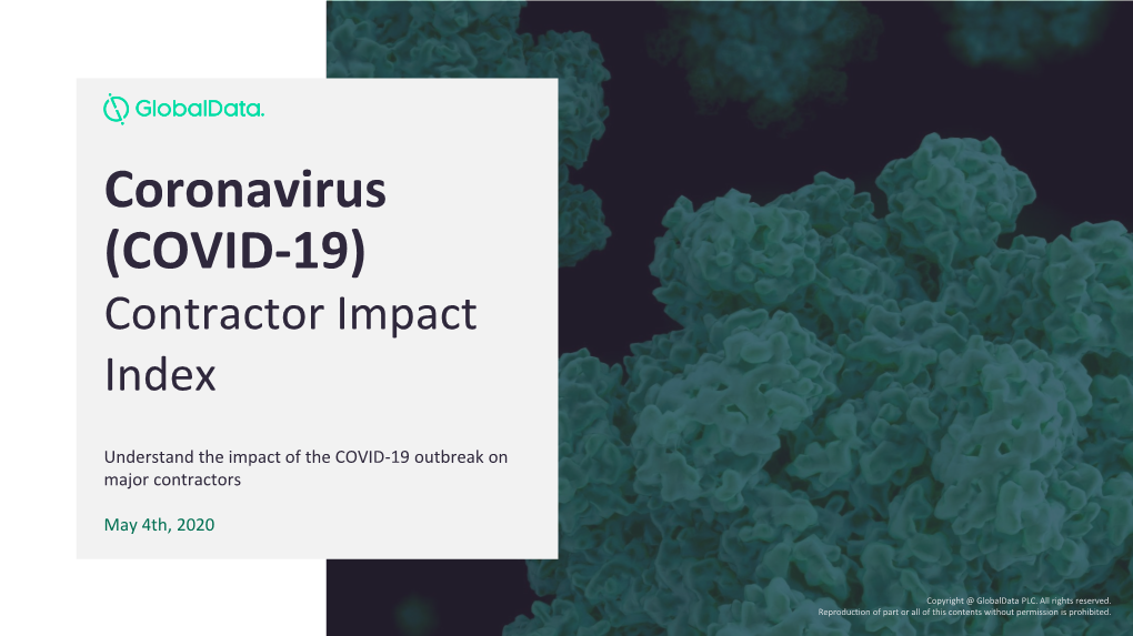 Coronavirus (COVID-19) Contractor Impact Index