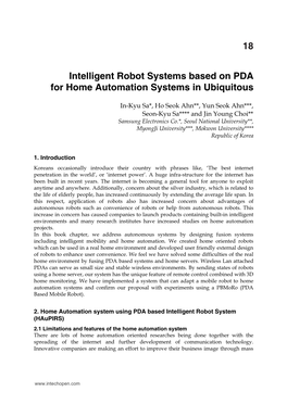 Intelligent Robot Systems Based on PDA for Home Automation Systems in Ubiquitous 279