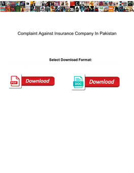 Complaint Against Insurance Company in Pakistan