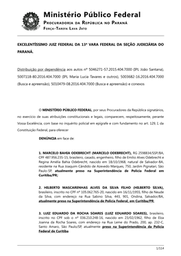 Ministério Público Federal PROCURADORIA DA REPÚBLICA NO PARANÁ FORÇA-TAREFA L AVA JATO