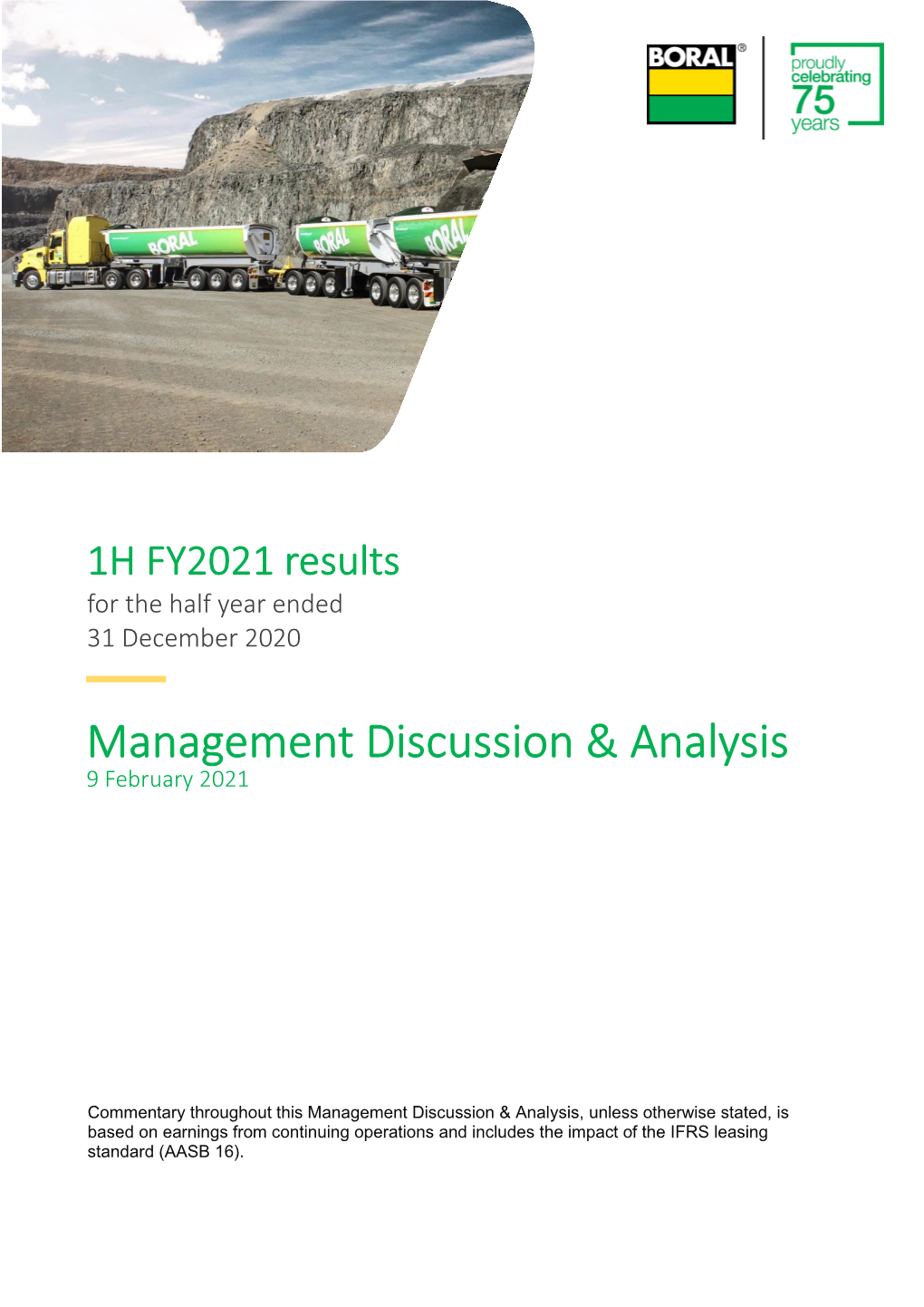 Management Discussion & Analysis