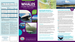 WHALES Langley Substitutions And/Or Weather Could Affect Route and Sailing Times