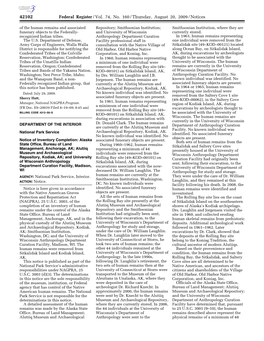 Federal Register/Vol. 74, No. 160/Thursday, August 20, 2009/Notices