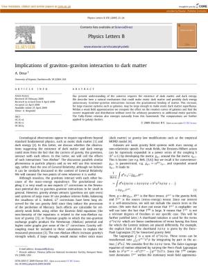 Implications of Graviton–Graviton Interaction to Dark Matter