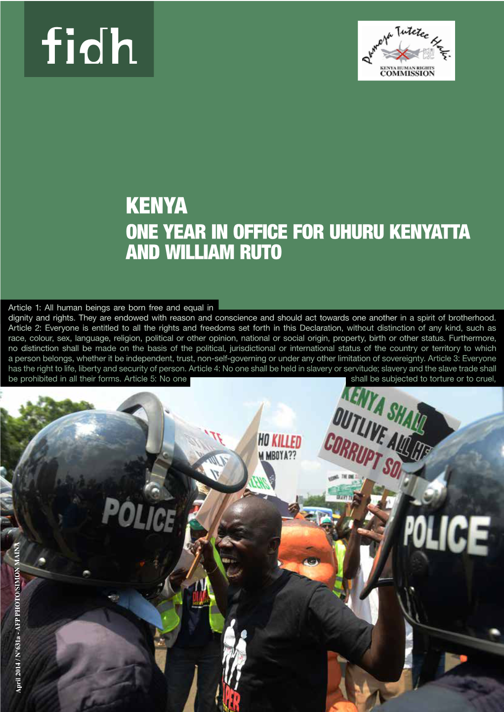 Kenya: One Year in Office for Uhuru Kenyatta and William Ruto