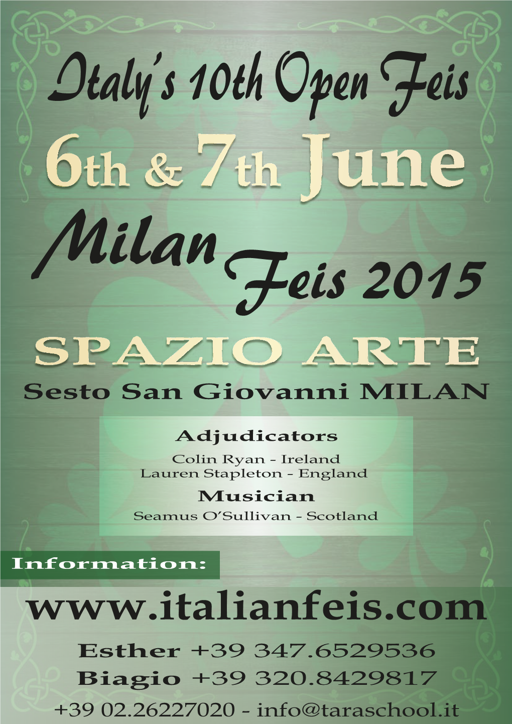 Milan Feis Entries 2015 Fees