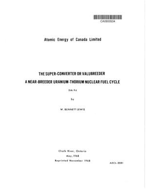 Atomic Energy of Canada Limited the SUPER-CONVERTER OR