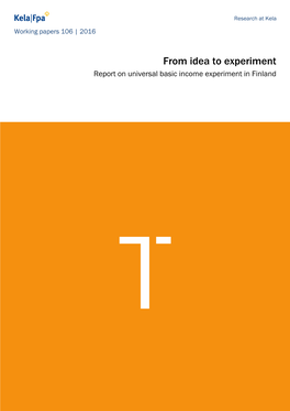 Report on Universal Basic Income Experiment in Finland
