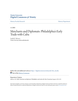 Merchants and Diplomats: Philadelphia's Early Trade with Cuba