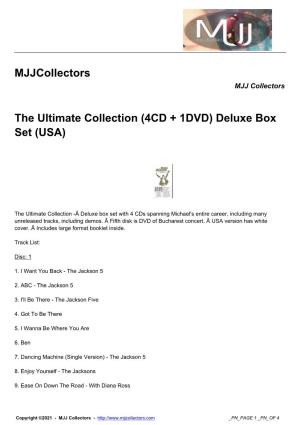 Mjjcollectors the Ultimate Collection (4CD + 1DVD) Deluxe Box